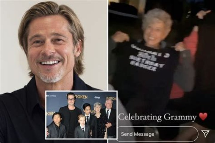 Brad Pitt flies family to Santa Barbara mansion for mom Jane's 80th